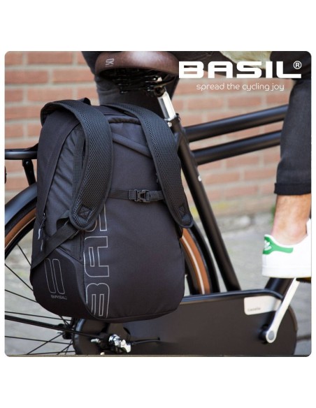Rucksack Basil Flex Backpack 17 Liter 33 x 17 x 52 cm - Schwarz