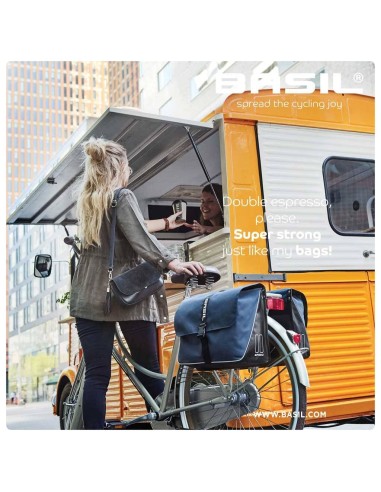 Doppelpacktasche Basil Forte 35 Liter 41 x 15 x 34 cm - Marineblau/Schwarz