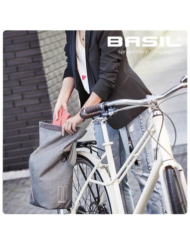 Fahrradtasche Basil City Shopper 14-16 Liter 30 x 18 x 49 cm - Grau