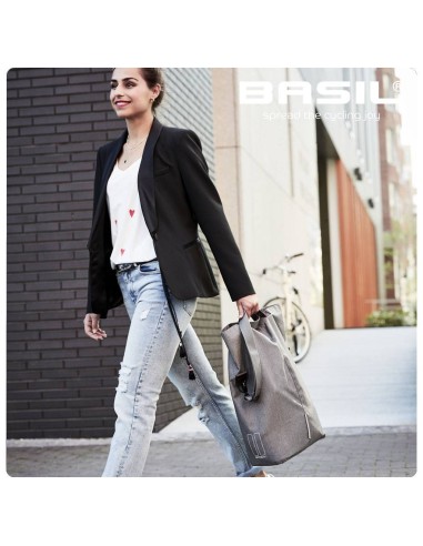 Fahrradtasche Basil City Shopper 14-16 Liter 30 x 18 x 49 cm - Grau