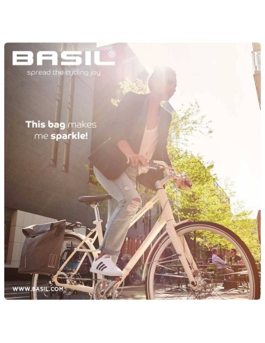 Fahrradtasche Basil City Shopper 14-16 Liter 30 x 18 x 49 cm - Grau