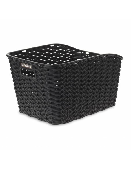 Fahrradkorb für Gepäckträger Basil Weave WP 43 x 32 x 25 cm - Schwarz