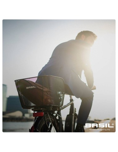 Fahrradkorb für Gepäckträger Basil Icon M 40 x 33 x 25 cm - Schwarz