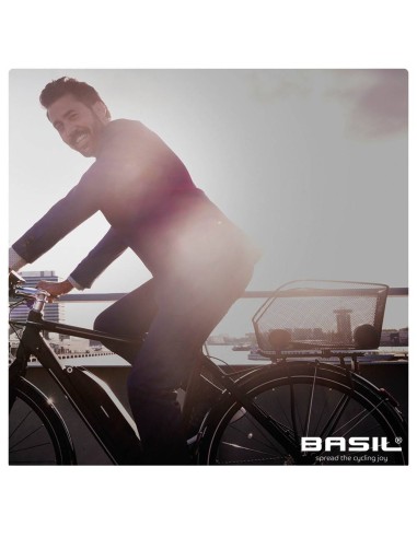 Fahrradkorb für Gepäckträger Basil Icon M 40 x 33 x 25 cm - Schwarz