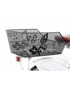 Fahrradkorb für Gepäckträger Basil Cento Flower 45 x 31 x 21 cm - Schwarz