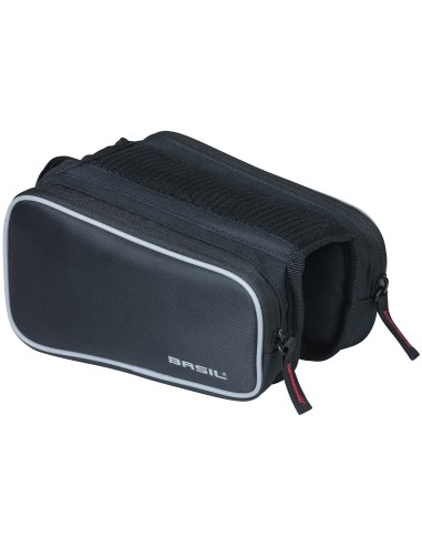 Rahmentasche Basil Top Tube Sport Design Double 1,5 Liter 20 x 13 x 17 cm - Schwarz