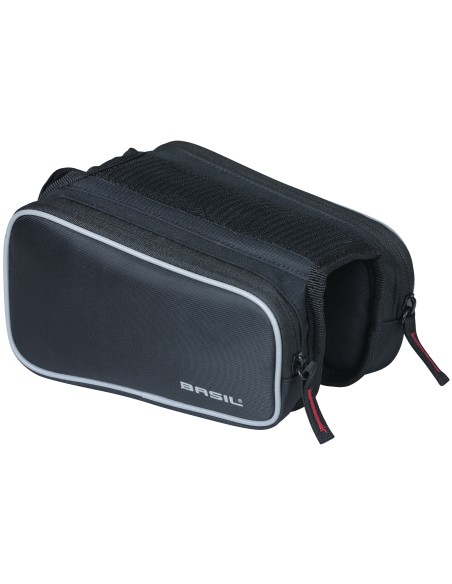 Rahmentasche Basil Top Tube Sport Design Double 1,5 Liter 20 x 13 x 17 cm - Schwarz