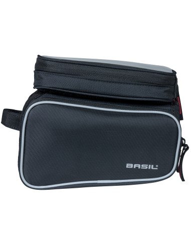 Rahmentasche Basil Top Tube Sport Design Double 1,5 Liter 20 x 13 x 17 cm - Schwarz