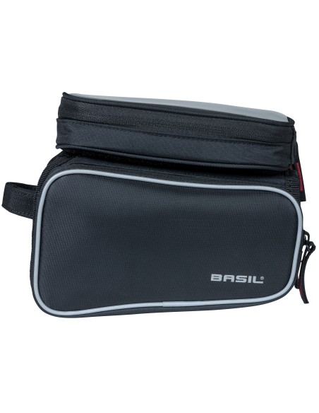 Rahmentasche Basil Top Tube Sport Design Double 1,5 Liter 20 x 13 x 17 cm - Schwarz