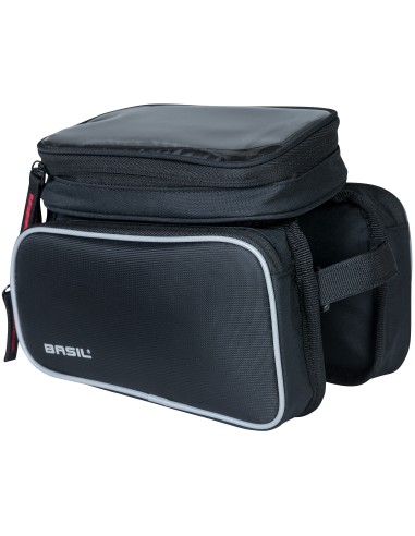 Rahmentasche Basil Top Tube Sport Design Double 1,5 Liter 20 x 13 x 17 cm - Schwarz