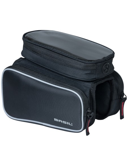 Rahmentasche Basil Top Tube Sport Design Double 1,5 Liter 20 x 13 x 17 cm - Schwarz