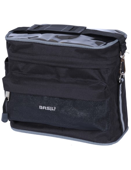 Lenkertasche Basil Mali 8 Liter 26 x 17 x 22 cm - Schwarz