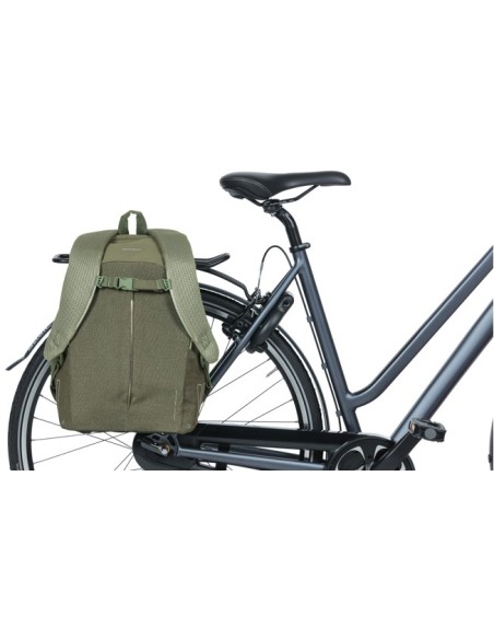 Rucksack für 13"  laptop Basil B-Safe Commuter Nordlicht 13 Liter 26 x 13 x 40 cm - Olivengrün