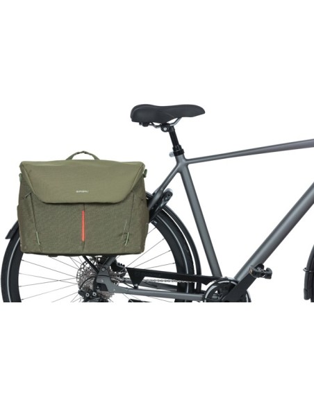 Buro Fahrradtasche Basil B-Safe Commuter Nordlicht 17 Liter 41 x 14 x 32 cm - Olivegrün