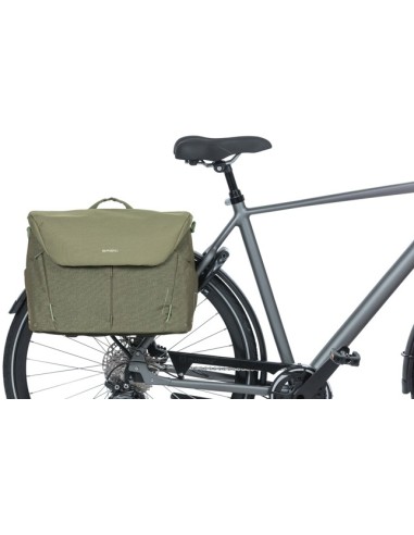 Buro Fahrradtasche Basil B-Safe Commuter Nordlicht 17 Liter 41 x 14 x 32 cm - Olivegrün