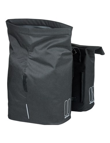 Doppelpacktasche Basil City 28 bis 32 Liter 30 x 18 x 49 cm - Schwarz
