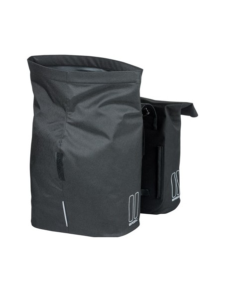 Doppelpacktasche Basil City 28 bis 32 Liter 30 x 18 x 49 cm - Schwarz