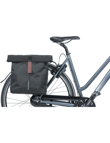 Doppelpacktasche Basil City 28 bis 32 Liter 30 x 18 x 49 cm - Schwarz