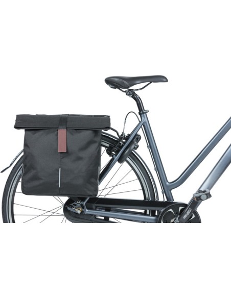 Doppelpacktasche Basil City 28 bis 32 Liter 30 x 18 x 49 cm - Schwarz