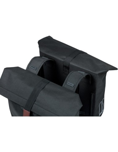Doppelpacktasche Basil City 28 bis 32 Liter 30 x 18 x 49 cm - Schwarz