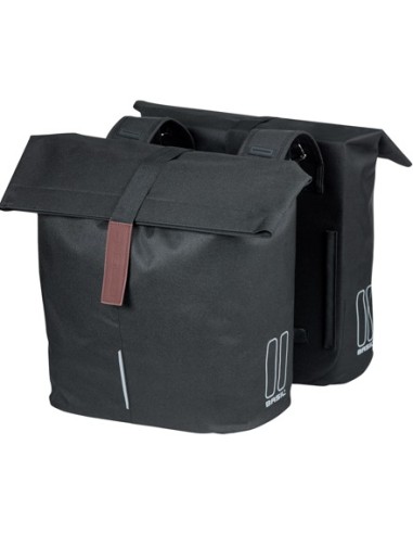 Doppelpacktasche Basil City 28 bis 32 Liter 30 x 18 x 49 cm - Schwarz