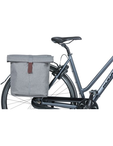 Doppelpacktasche Basil City 28 bis 32 Liter 30 x 18 x 49 cm - Grau Meli
