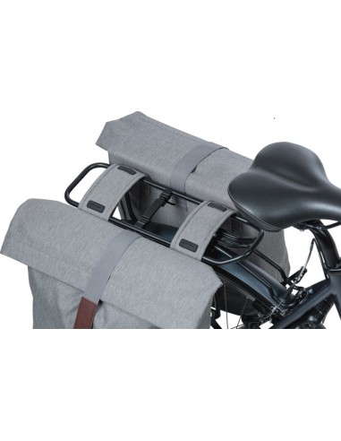 Doppelpacktasche Basil City 28 bis 32 Liter 30 x 18 x 49 cm - Grau Meli