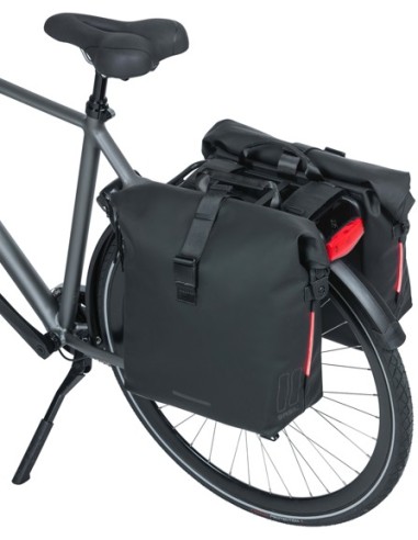 Doppelpacktasche Basil SoHo Nordlicht 41 Liter 31 x 13 x 37 cm - Schwarz