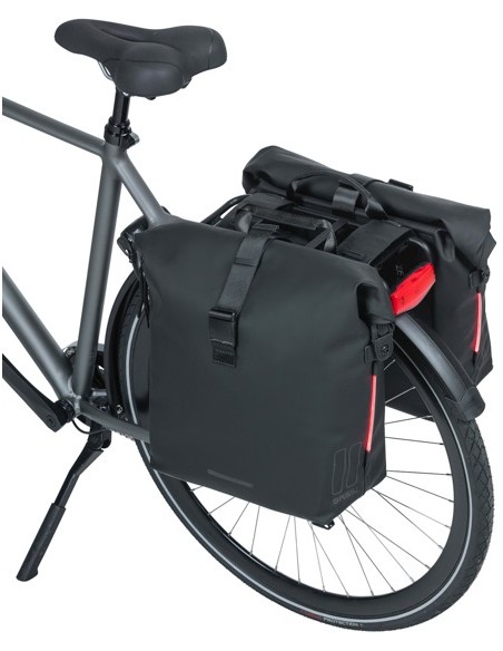Doppelpacktasche Basil SoHo Nordlicht 41 Liter 31 x 13 x 37 cm - Schwarz