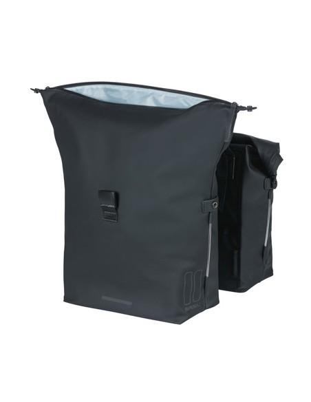 Doppelpacktasche Basil SoHo Nordlicht 41 Liter 31 x 13 x 37 cm - Schwarz
