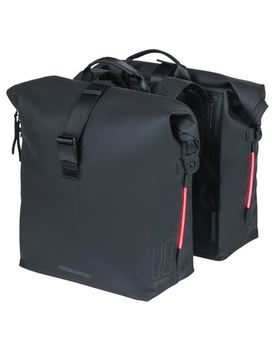 Doppelpacktasche Basil SoHo Nordlicht 41 Liter 31 x 13 x 37 cm - Schwarz