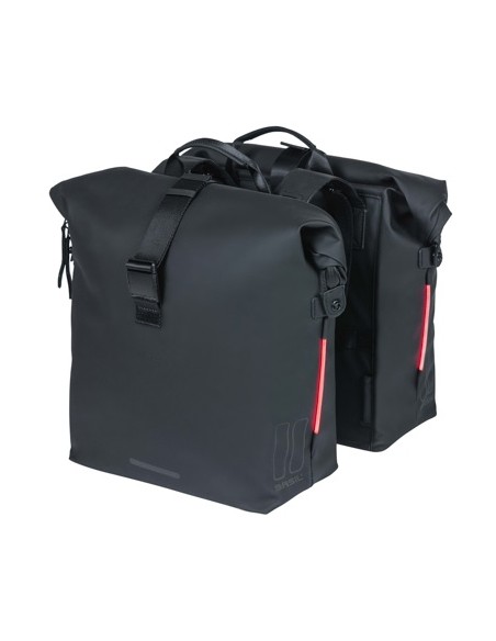 Doppelpacktasche Basil SoHo Nordlicht 41 Liter 31 x 13 x 37 cm - Schwarz