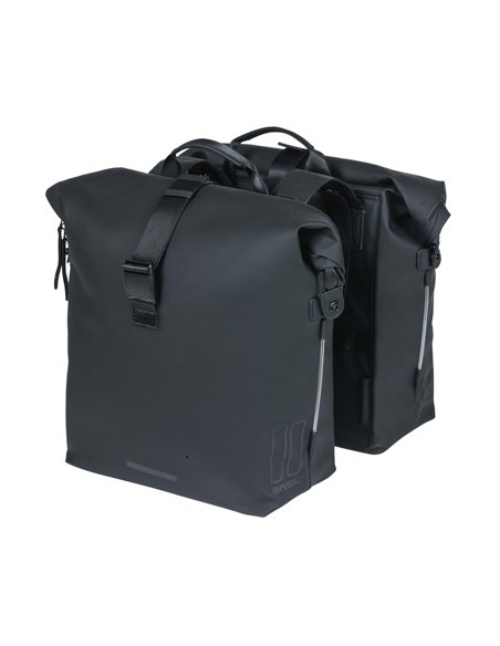 Doppelpacktasche Basil SoHo Nordlicht 41 Liter 31 x 13 x 37 cm - Schwarz