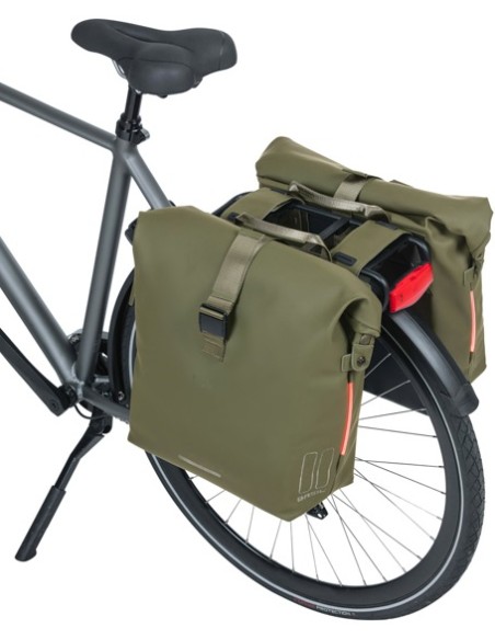 Doppelpacktasche Basil SoHo Nordlicht 41 Liter 31 x 13 x 37 cm - Moos Grün