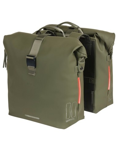 Doppelpacktasche Basil SoHo Nordlicht 41 Liter 31 x 13 x 37 cm - Moos Grün
