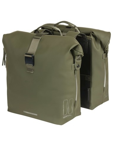 Doppelpacktasche Basil SoHo Nordlicht 41 Liter 31 x 13 x 37 cm - Moos Grün