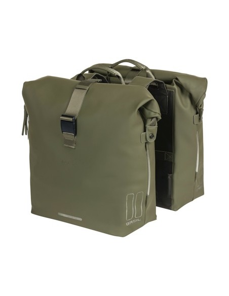 Doppelpacktasche Basil SoHo Nordlicht 41 Liter 31 x 13 x 37 cm - Moos Grün