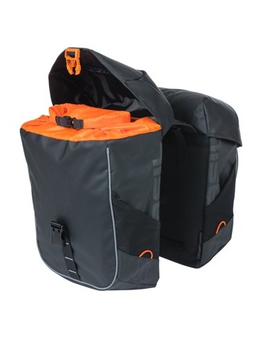 Doppelpacktasche Basil Miles Tarpaulin 34 Liter 34 x 16 x 43 cm - Schwarz/Orange