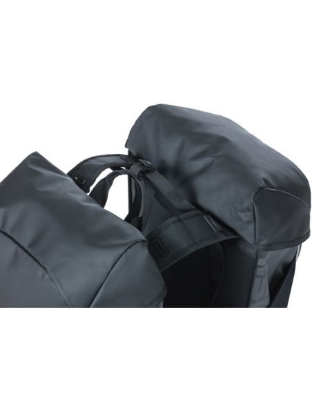 Doppelpacktasche Basil Miles Tarpaulin 34 Liter 34 x 16 x 43 cm - Schwarz/Orange