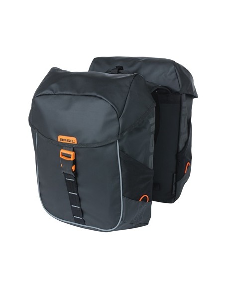 Doppelpacktasche Basil Miles Tarpaulin 34 Liter 34 x 16 x 43 cm - Schwarz/Orange