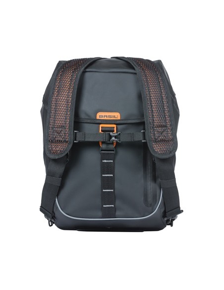 Rucksack Basil Miles Tarpaulin 17 Liter 31 x 17 x 44 cm - Schwarz/Orange