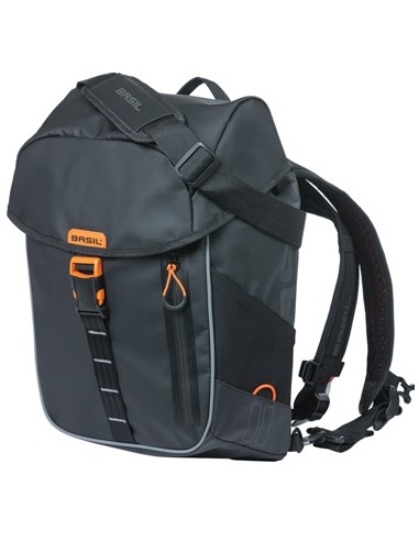 Rucksack Basil Miles Tarpaulin 17 Liter 31 x 17 x 44 cm - Schwarz/Orange