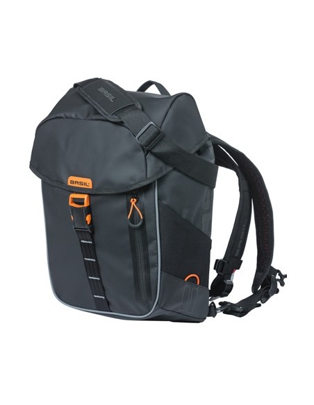 Rucksack Basil Miles Tarpaulin 17 Liter 31 x 17 x 44 cm - Schwarz/Orange