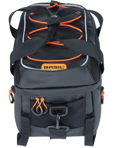 Tasche für Gepäckträger Basil Miles Tarpaulin 7 Liter 32 x 20 x 20 cm - Schwarz/Orange