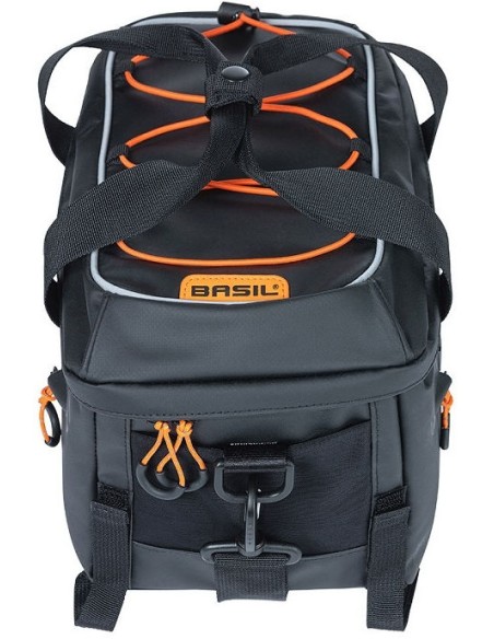 Tasche für Gepäckträger Basil Miles Tarpaulin 7 Liter 32 x 20 x 20 cm - Schwarz/Orange