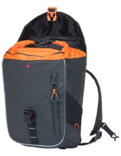 Rucksack Basil Miles Tarpaulin Nordlicht 17 Liter 31 x 17 x 44 cm - Schwarz/Orange