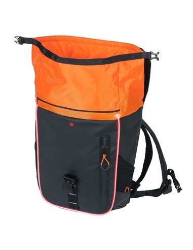Rucksack Basil Miles Tarpaulin Nordlicht 17 Liter 31 x 17 x 44 cm - Schwarz/Orange