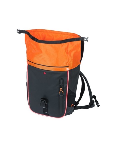 Rucksack Basil Miles Tarpaulin Nordlicht 17 Liter 31 x 17 x 44 cm - Schwarz/Orange