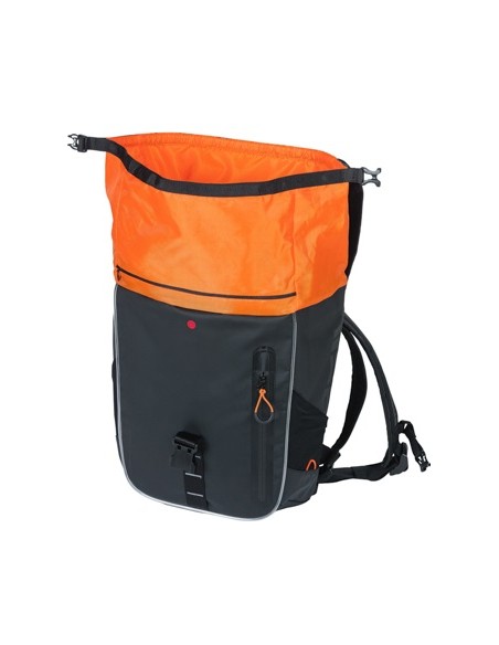 Rucksack Basil Miles Tarpaulin Nordlicht 17 Liter 31 x 17 x 44 cm - Schwarz/Orange