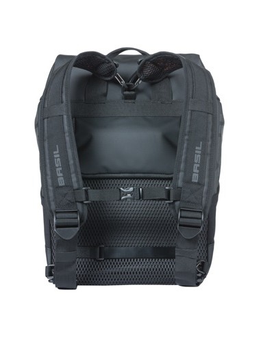 Rucksack Basil Miles Tarpaulin Nordlicht 17 Liter 31 x 17 x 44 cm - Schwarz/Orange